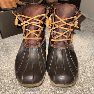 Sperry Brown and Tan Duck Boots